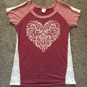 Daytrip lace color block baseball tee