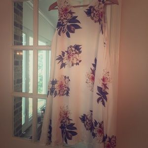 Amazon white Floral Mini Dress Size Medium