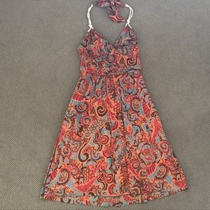 Moulinette Soeurs Orange Boho Halter Dress
