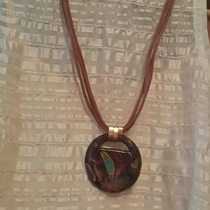 Beautiful handmade necklace in plastic