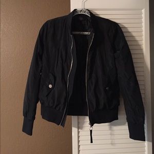 black bomber jacket