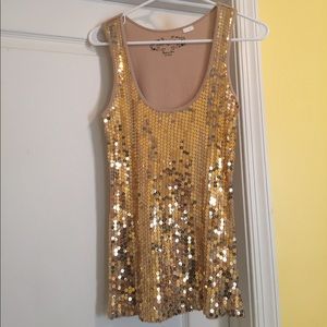 Gold Sequin Tank
