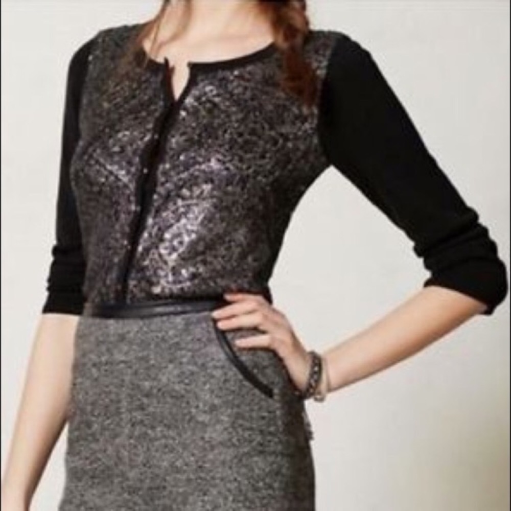 Sequined cardigan from Anthropologie