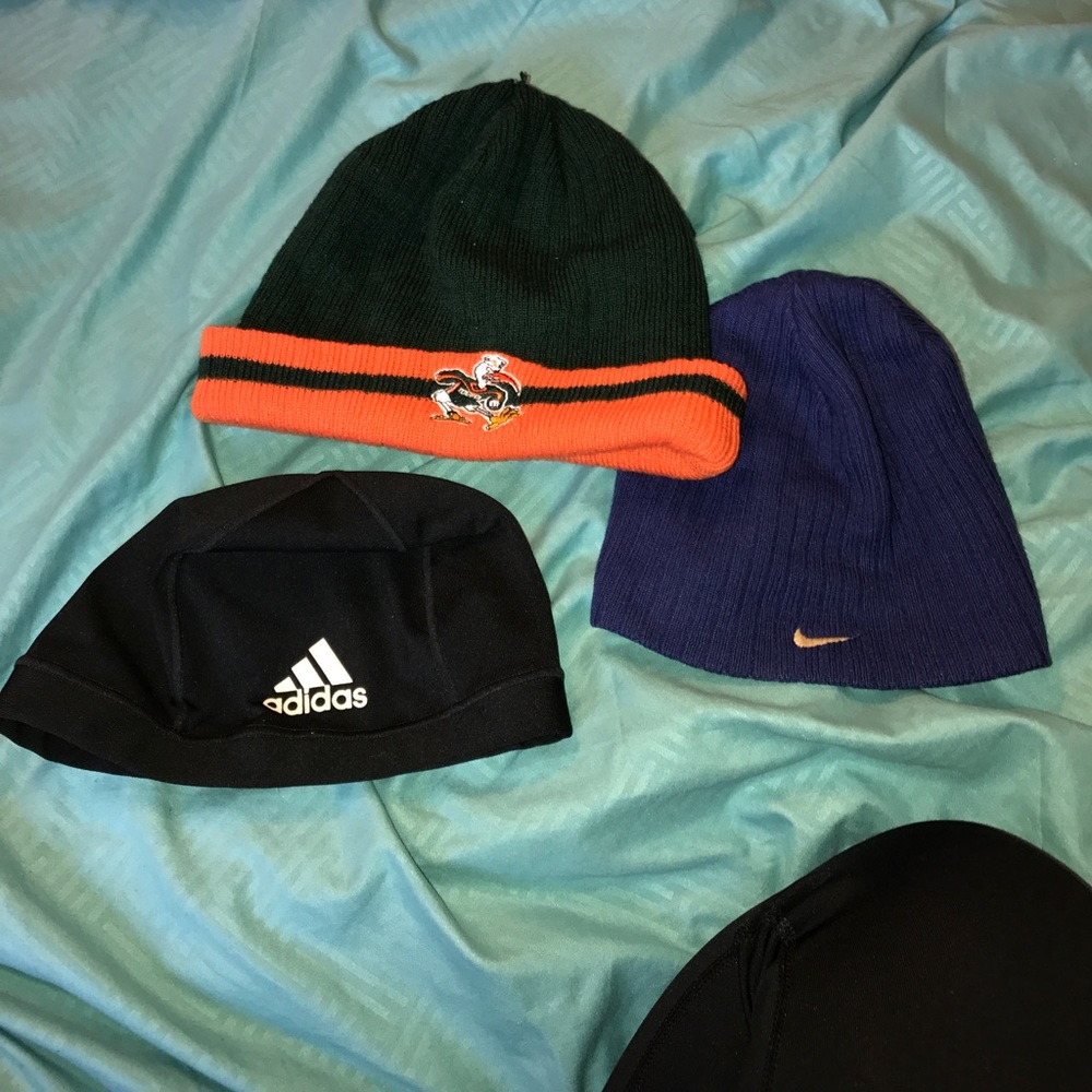 3 Pair Adidas Nike Beanie Hats