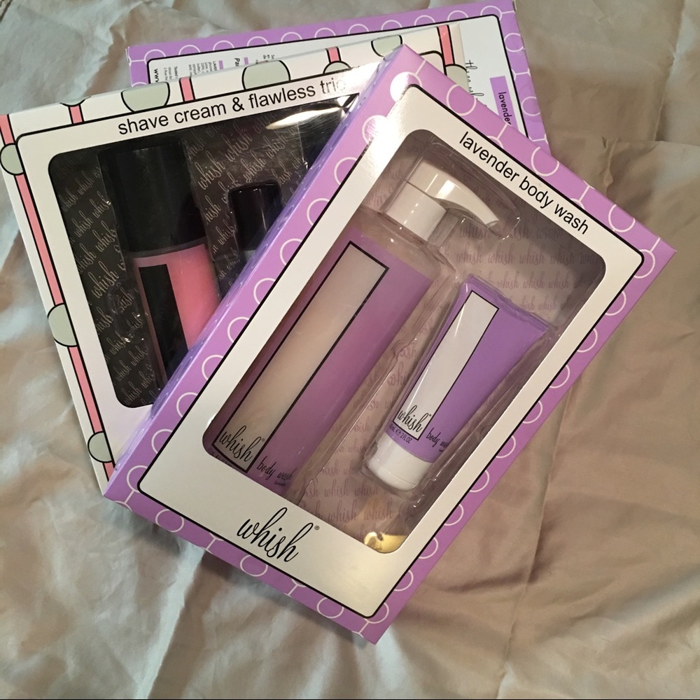 Whish body wash and shaving cream sets
