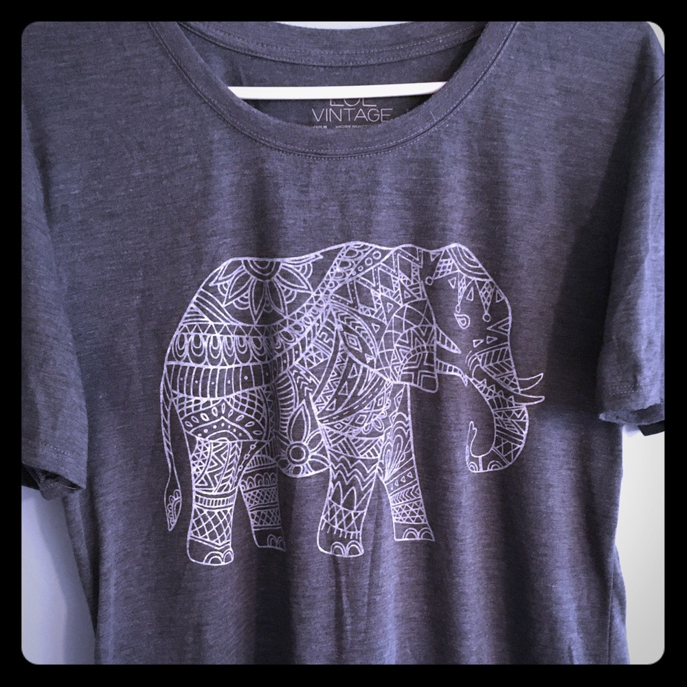 Grey Elephant Short Sleeved Tshirt
