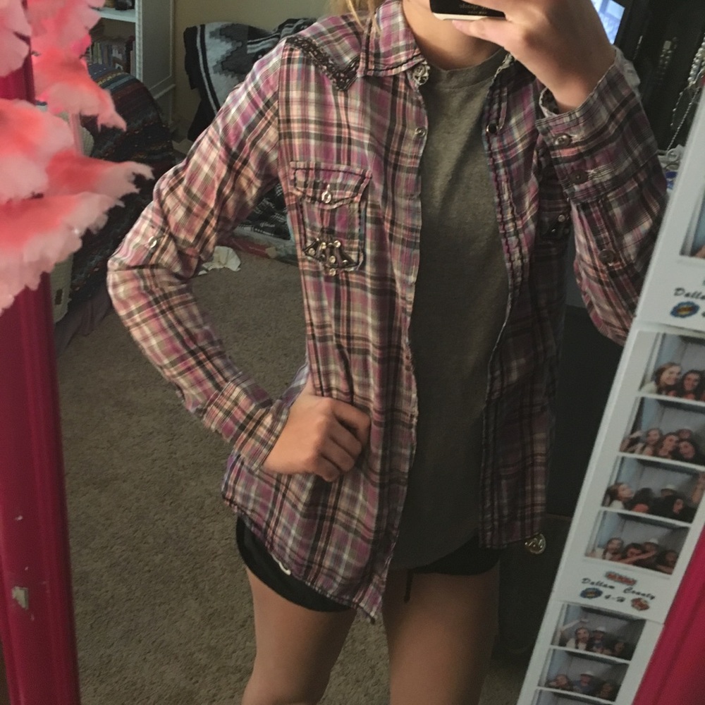 purple button down