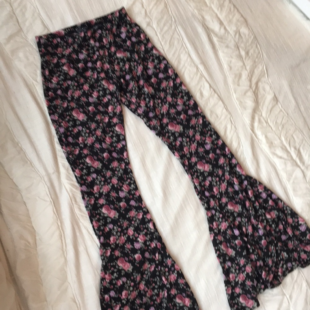 Floral festival pants