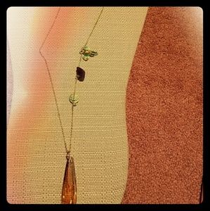 Multi medium drop pendant necklace