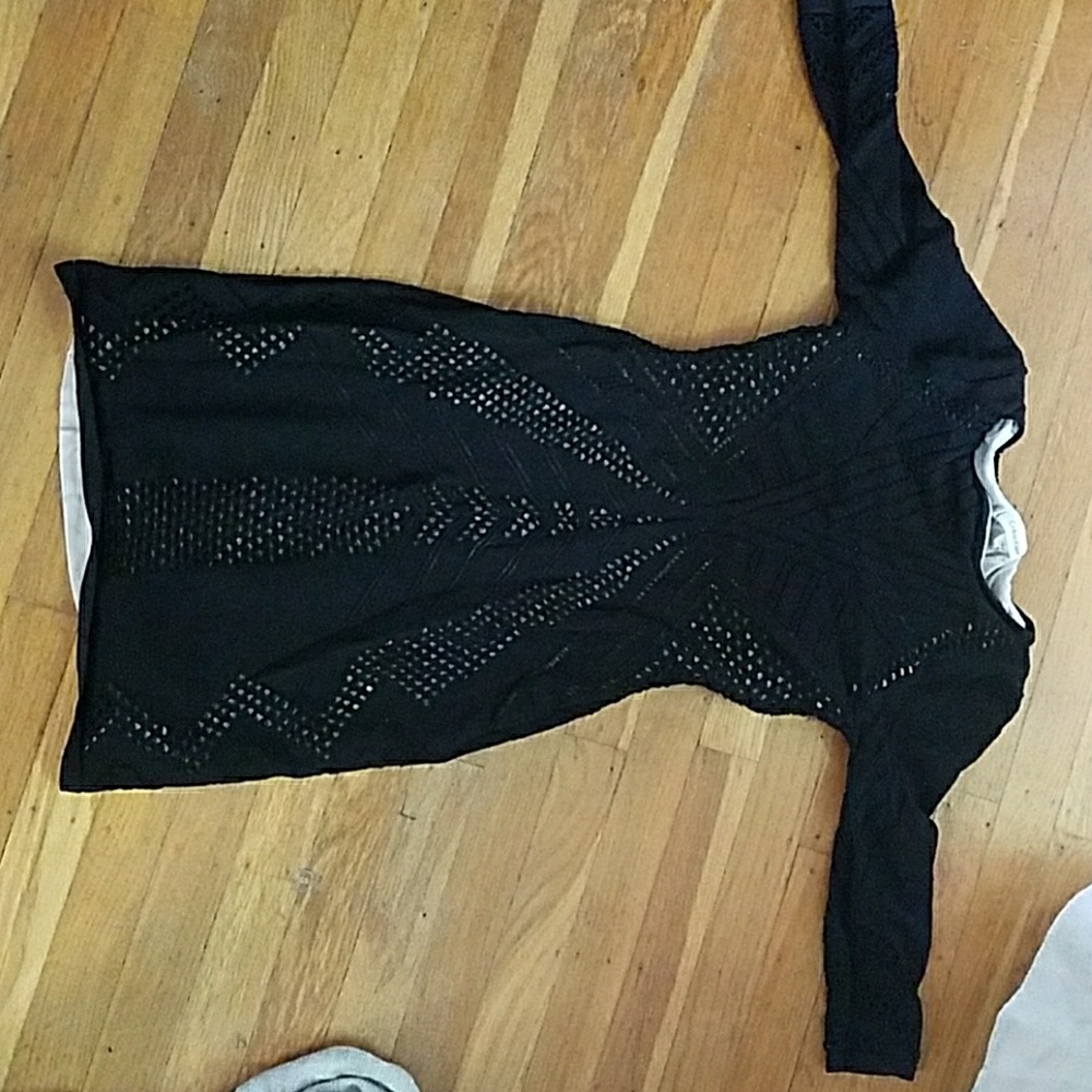 Black and beige cocktail dress