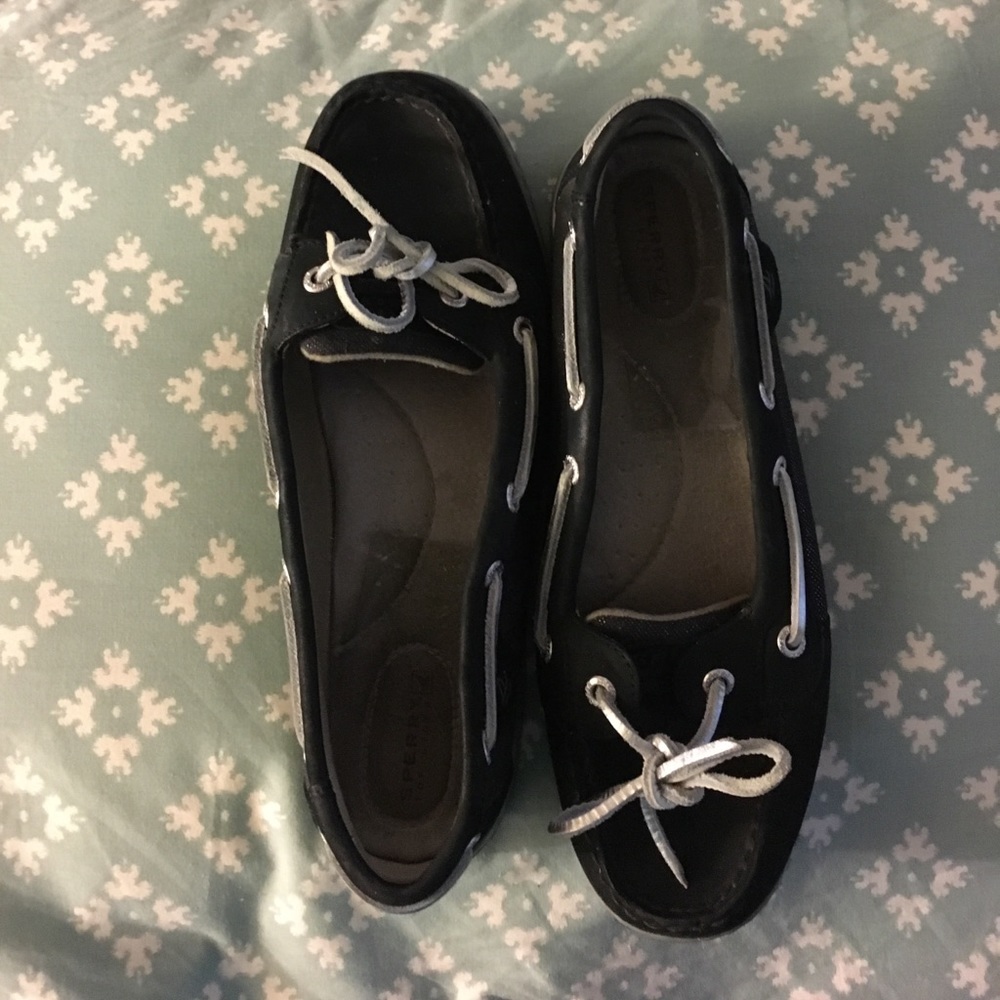Black SPERRY Top-siders women's size 9