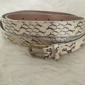J.Crew leather snake print belt