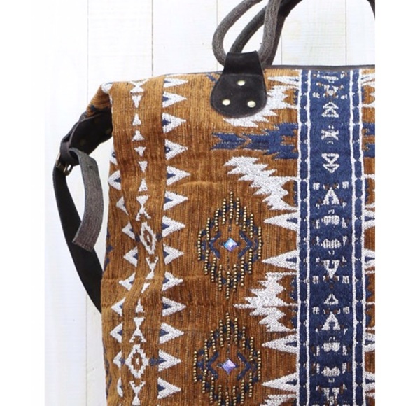 Ikat Velveteen Weekender Bag - Picture 2 of 7