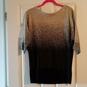 Black and gold 3/4 ) length sweater