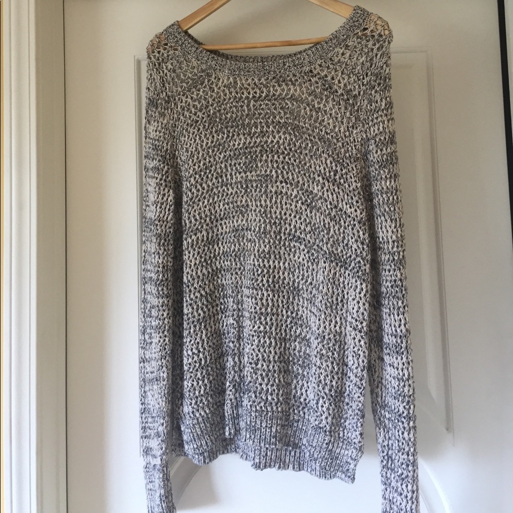 Cold Navy Crotchet sweater