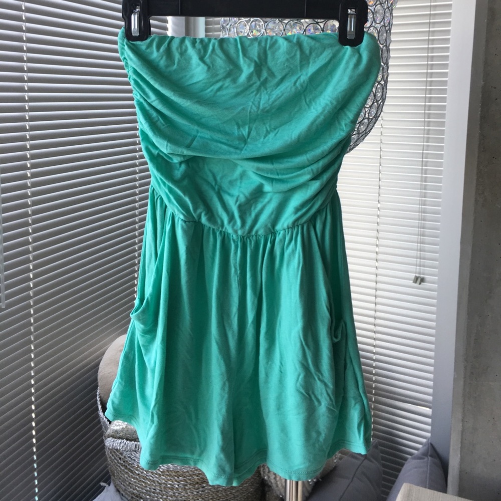 Sea foam size small strapless romper