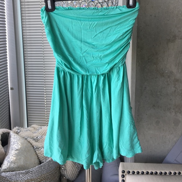 Sea foam size small strapless romper - Picture 4 of 4