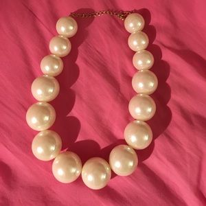 Large faux pearl necklace