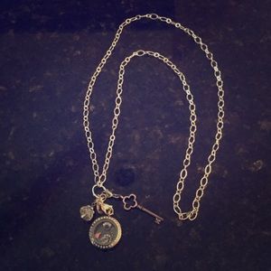 Origami necklace with charms