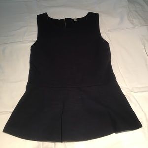 Barely worn navy J Crew peplum top