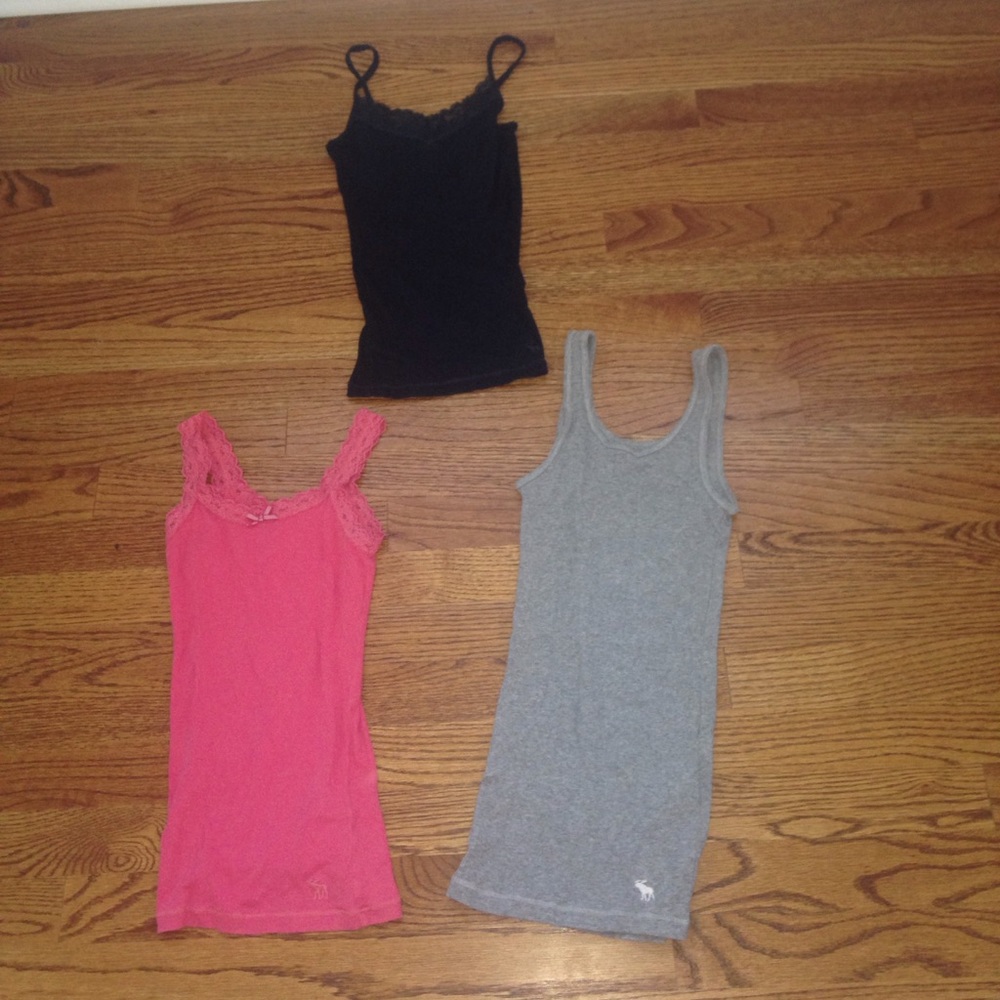 3 small Abercrombie kids tank tops