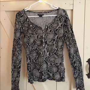 Lucky Brand long sleeved snake skin top