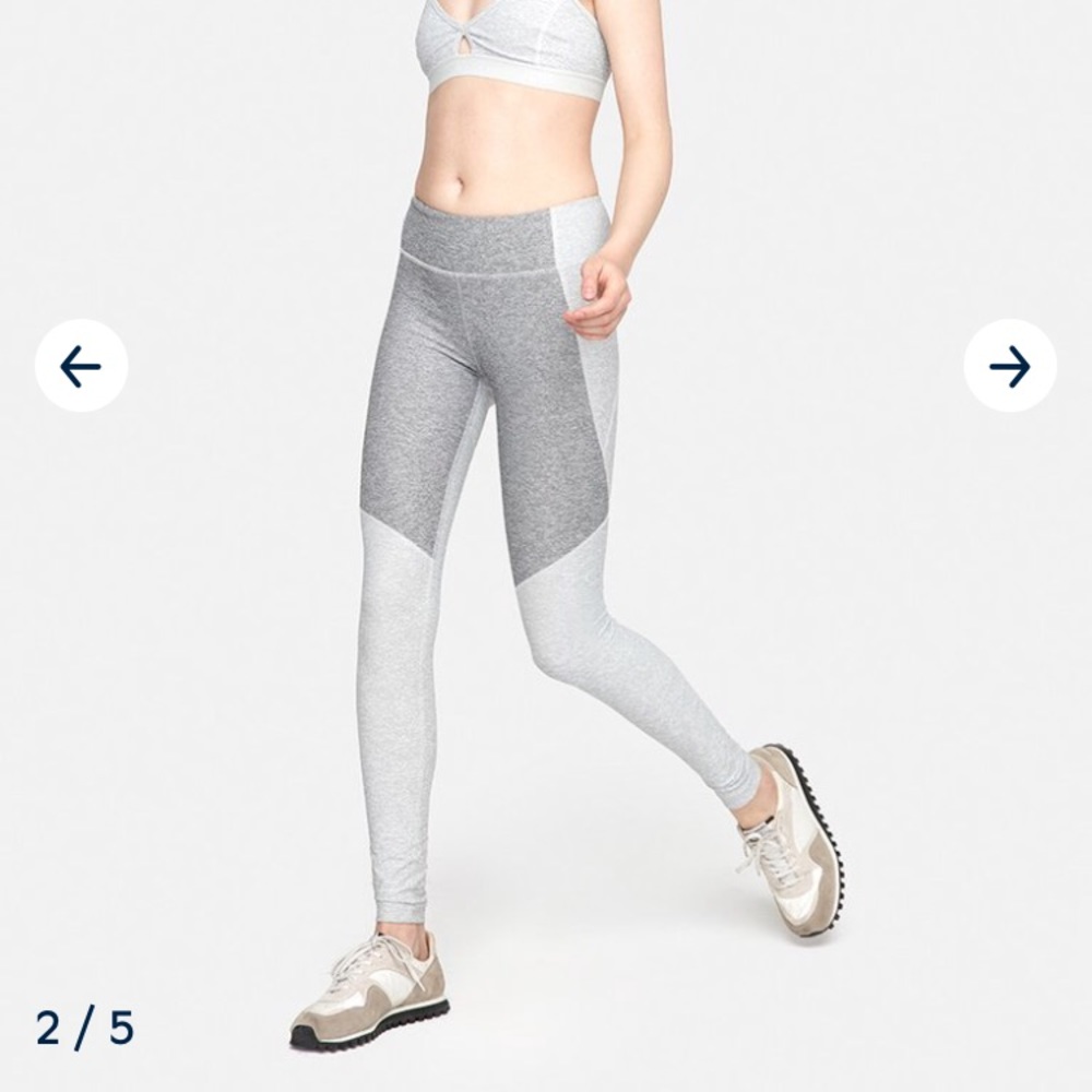 Outdoor Voices Two-Tone Warmup Legging S Dove/Ash