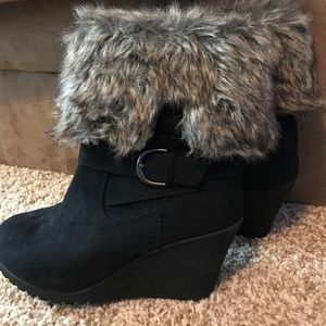 Lower East Side Black Suede Booties