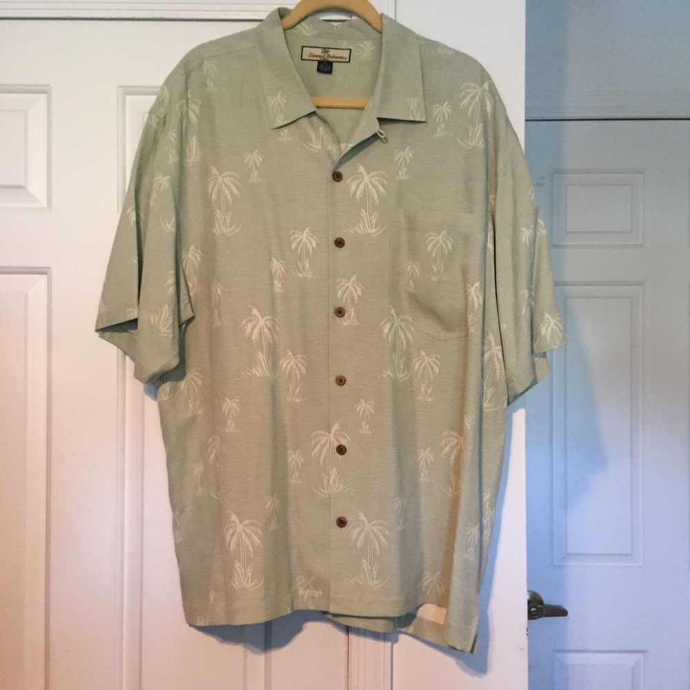 Tommy Bahama palm tree camp shirt