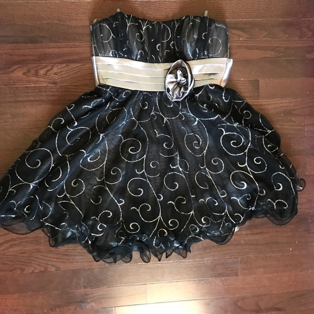 Short black sparkle dress