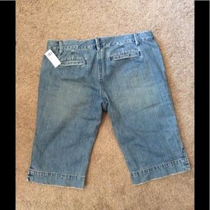 Old navy distressed denim Bermuda shorts