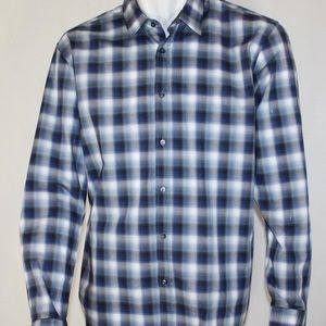 New Mens Hugo Boss Blue Checked SHIRT Ronni  S