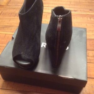 Torrid size 10 ankle boots, black suede material