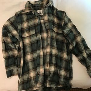 LF oversized flannel with leather details LF oversized flannel with leather details