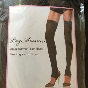 Leg Avenue Opaque Stirrup Thigh Highs