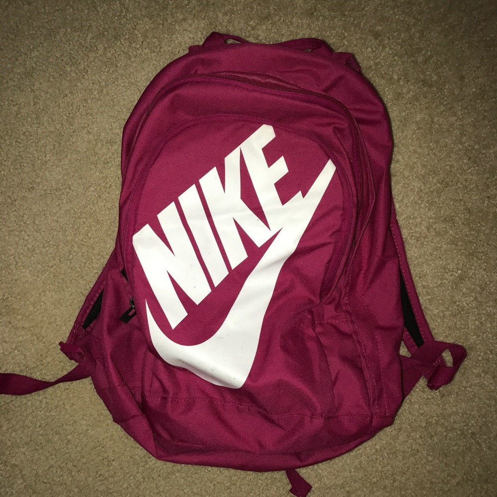 Hot pink Nike backpack