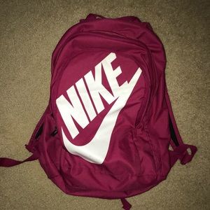 Hot pink Nike backpack