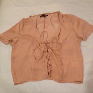 Kendall & Kylie lace up crop top