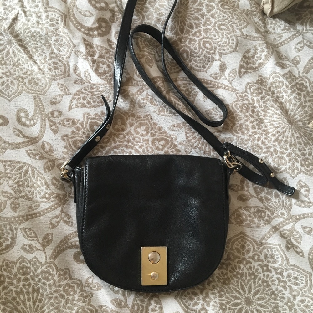 J crew cross body black purse