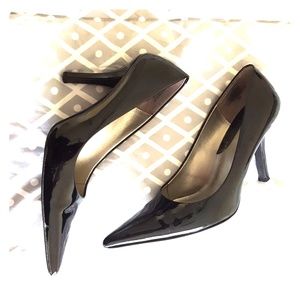 NineWest EUC Blk Leather Pumps