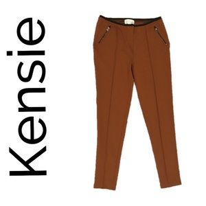 Kensie Keepers Camel Ankle Knit Stretch Pants 10