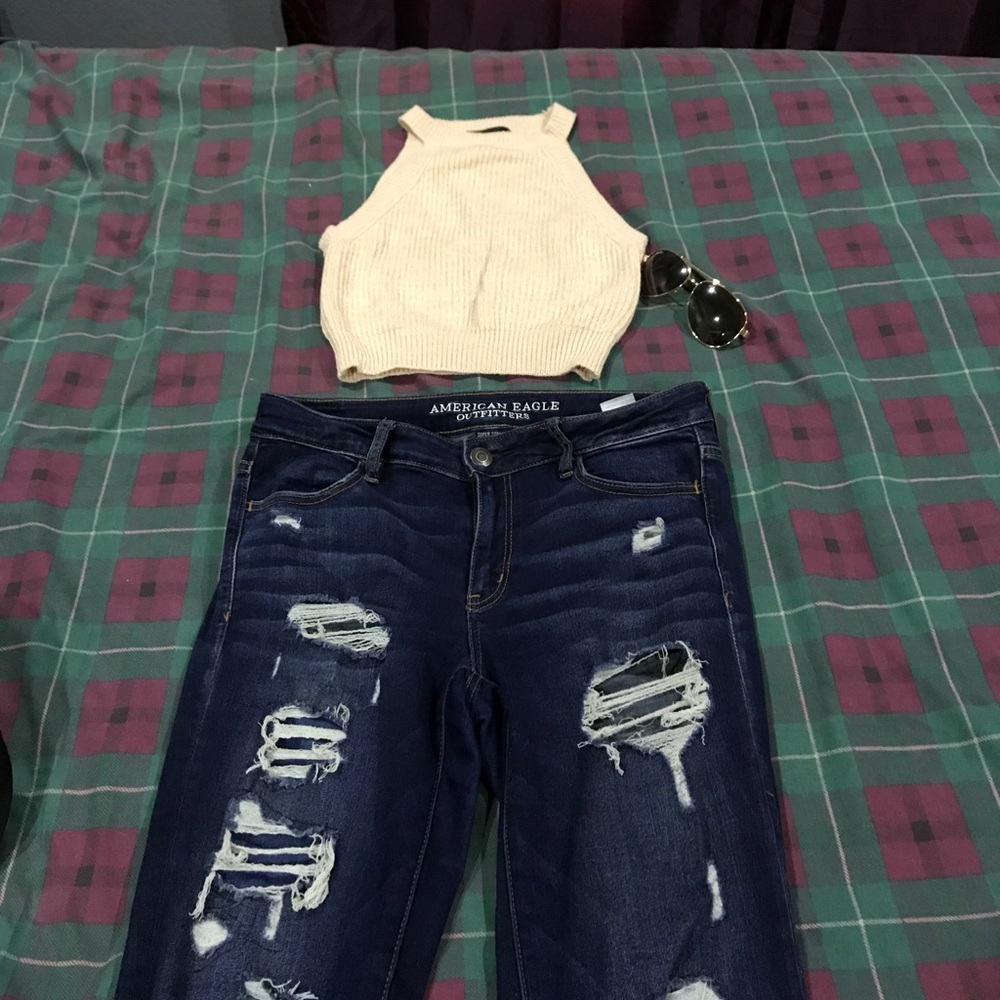Knitted crop top