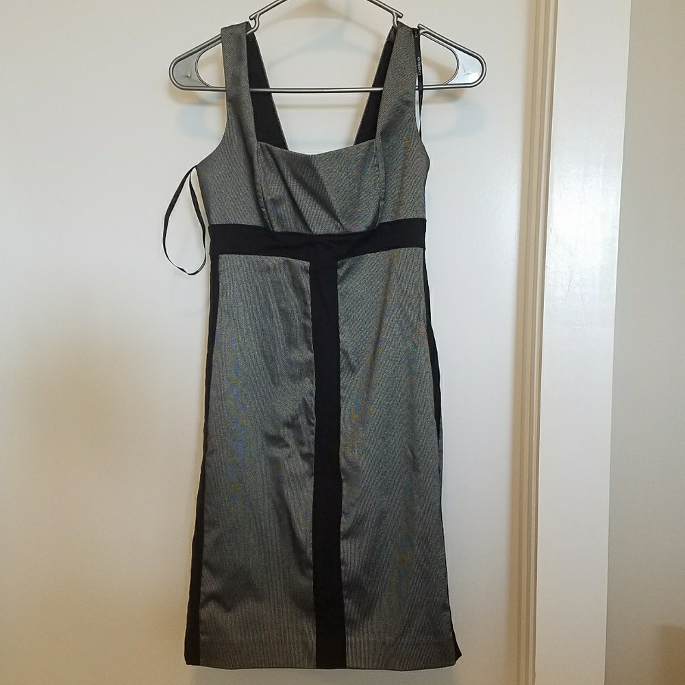 Grey and black cocktail dress