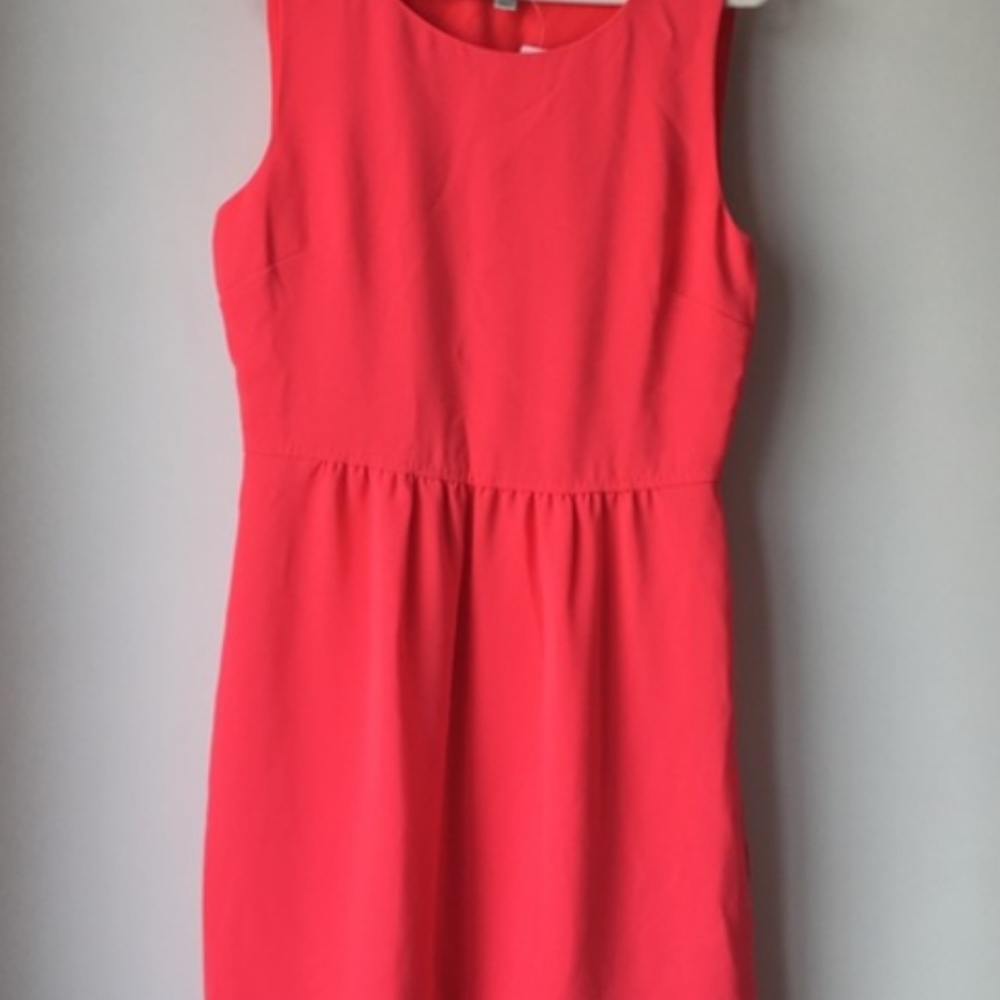 Neon J.Crew Coral Dress
