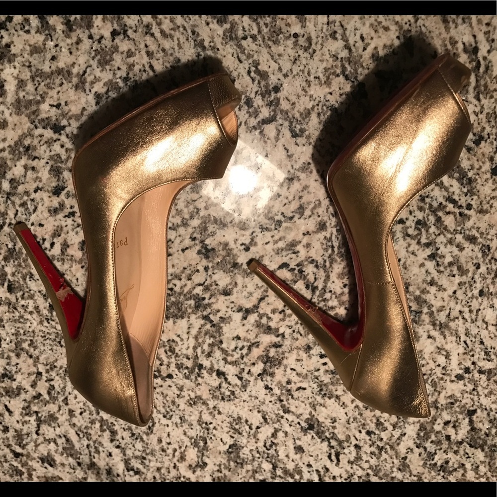 Christian Louboutin Bronze Heels