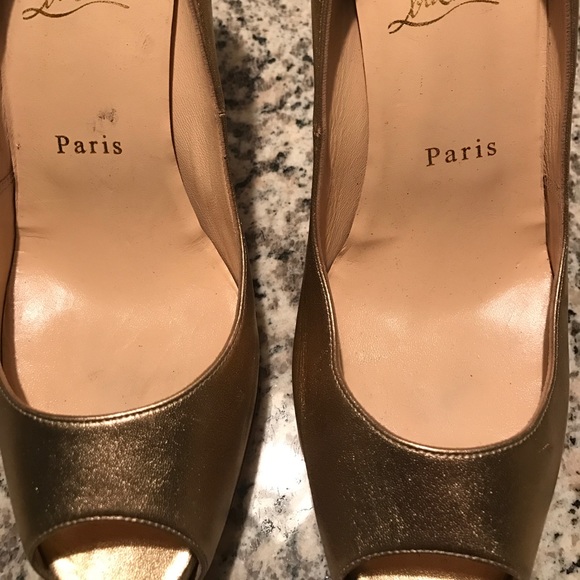 Christian Louboutin Bronze Heels - Picture 2 of 8