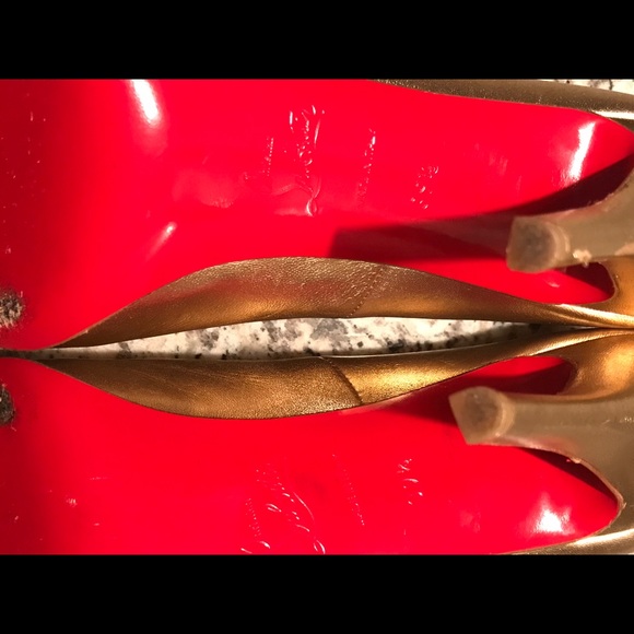 Christian Louboutin Bronze Heels - Picture 7 of 8
