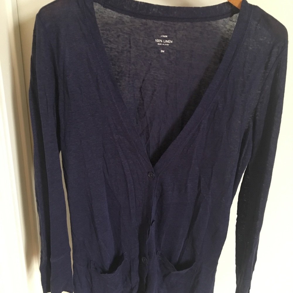 J crew linen cardigan