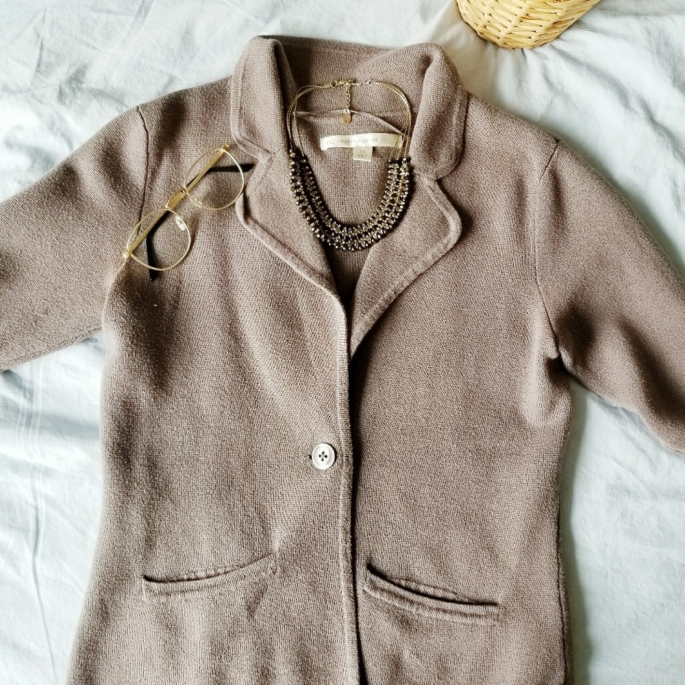 Gray knit Lauren Conrad blazer