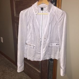Light grey velvety silver suede blazer jacket